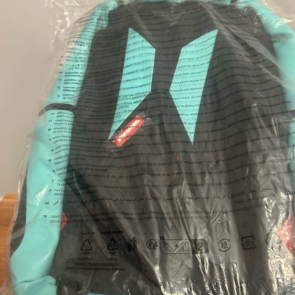 NWT Sprayground Limited Edition Backpack - Blue - Vegan Leather - Picture 9 of 12